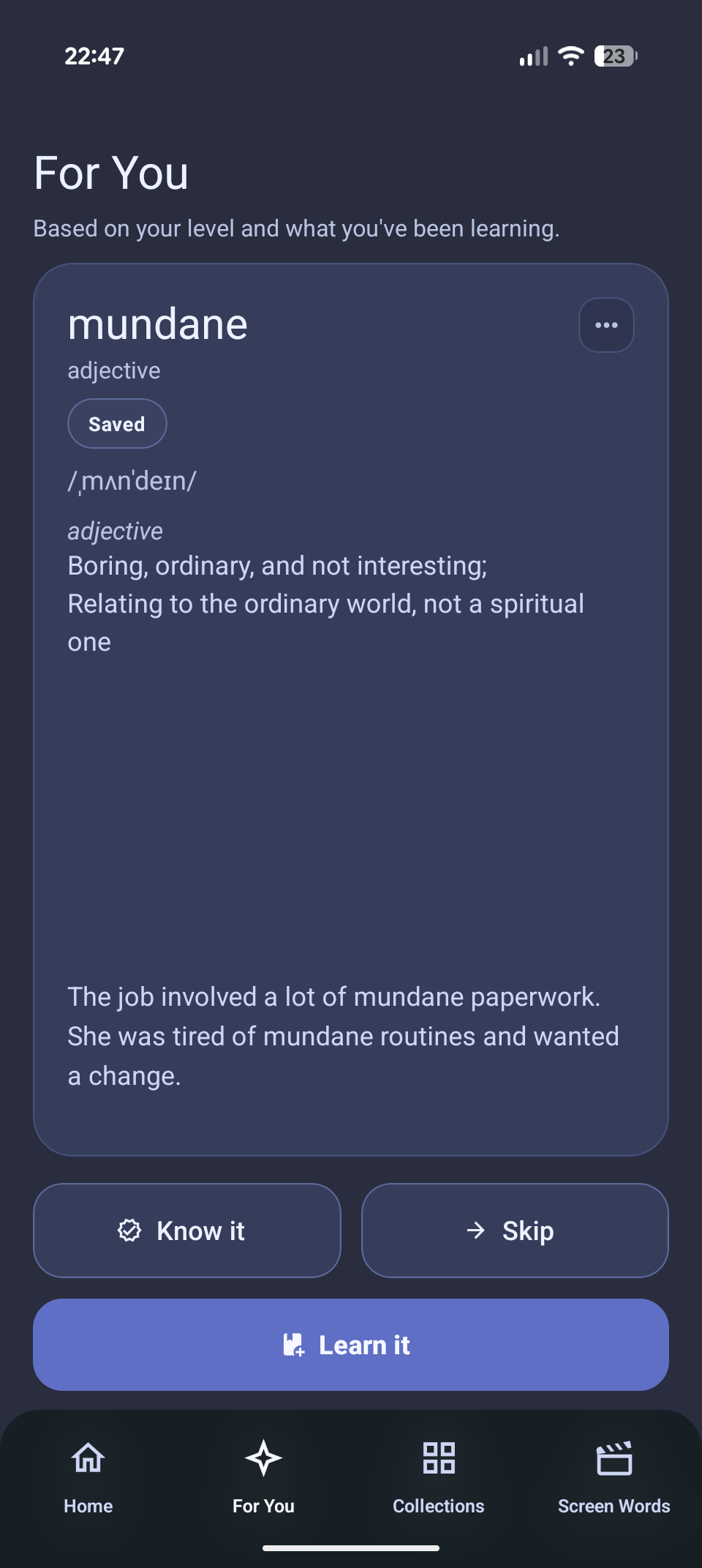 Personalized vocabulary recommendation in Slovnyx